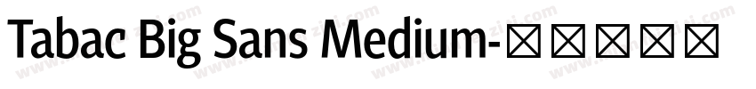 Tabac Big Sans Medium字体转换